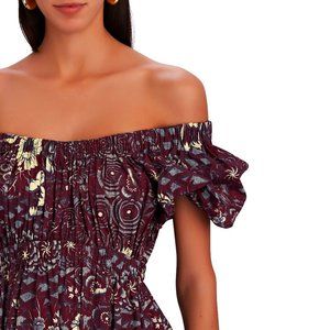 Ulla Johnson - Nanette Off-Shoulder Midi Dress - Size 6